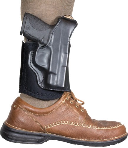 DESANTIS DIEHARD ANKLE HOLSTER – RH LEATHER FITS GLOCK 43 BLACK