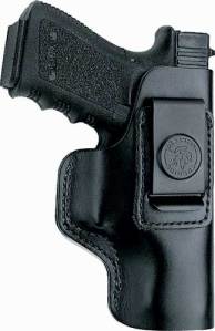 DESANTIS INSIDER HOLSTER IWB – RH LEATHER 1911 4-41/4″ BLACK