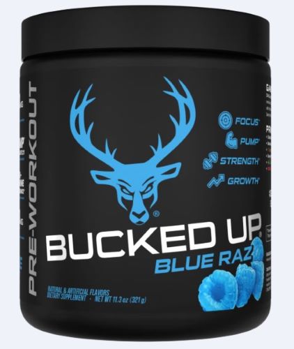 BUCKED UP PRE-WORKOUT BLUE RAZ – 30 SERVINGS