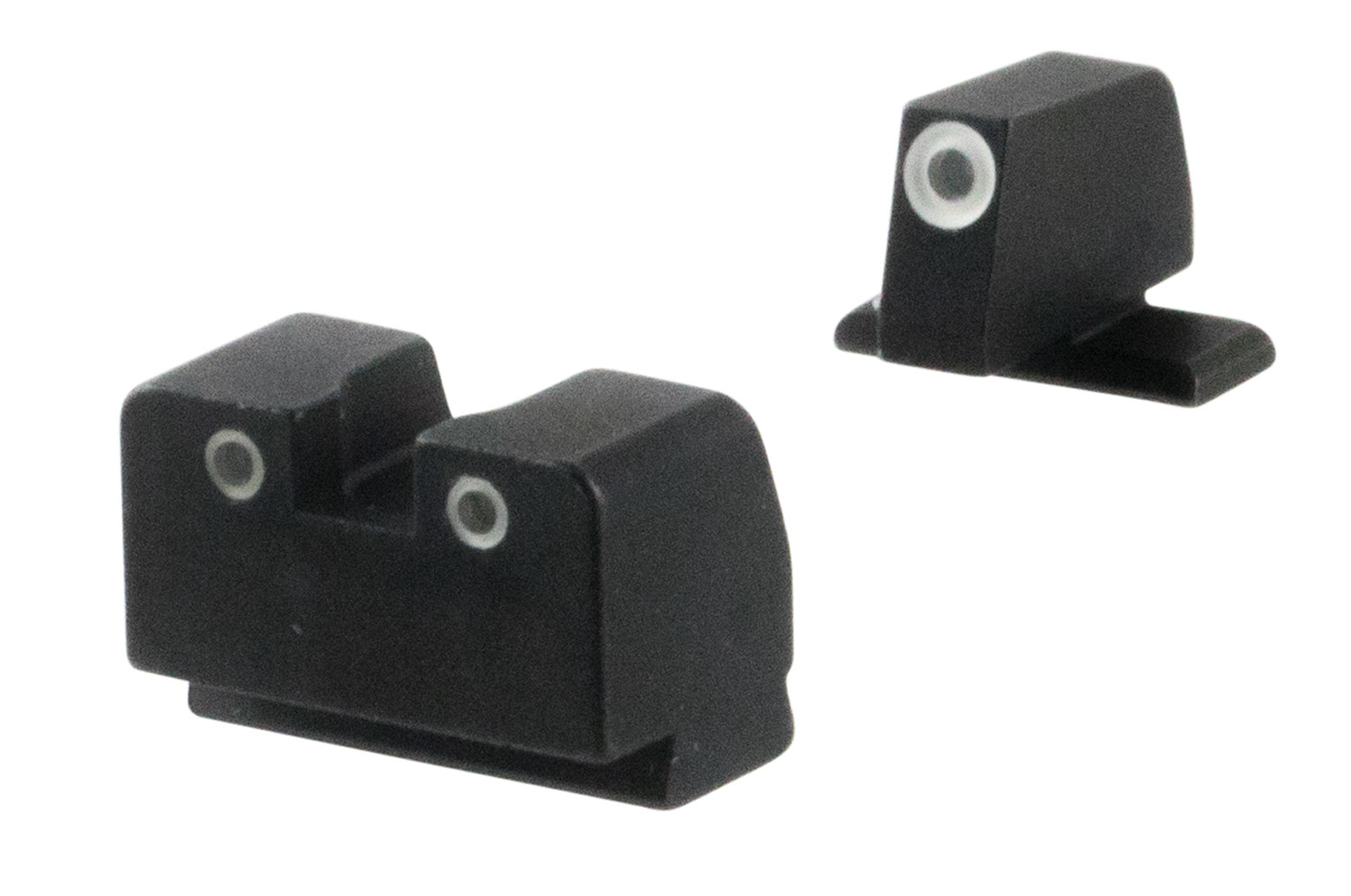 AmeriGlo SG181 Optic Compatible Sight for Sig Sauer  Tall Suppressor Green Tritium White Outline Front Sight-Green Tritium White Outline Rear Sight