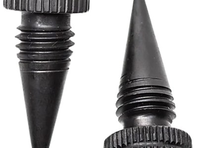 Accu-Tac LRS0200 LR-10 Set Black Oxide Aluminum with Screw On Design for Accu-Tac Bipod