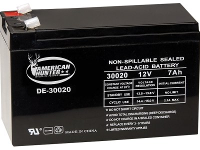 American Hunter DE30020 HR Rechargeable Battery  Black 12 Volt 7 AMP