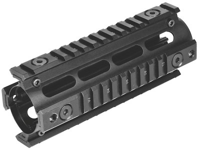 NcStar MAR4S Quad Rail Carbine Length AR-15 Black Hardcoat Anodized Aluminum 6.70″