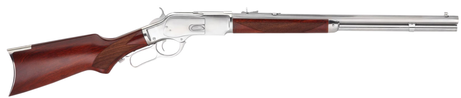 Taylors & Company 550247 1873  357 Mag Caliber with 10+1 Capacity, 20″ Barrel, Silver Metal Finish & Walnut Fixed Pistol Grip Stock Right Hand (Full Size)