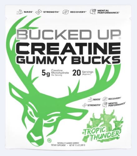 BUCKED UP CREATINE GUMMIES – TROPIC THUNDER 20 SERVINGS