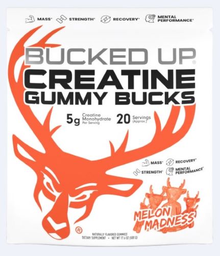 BUCKED UP CREATINE GUMMIES – MELON MADNESS 20 SERVINGS