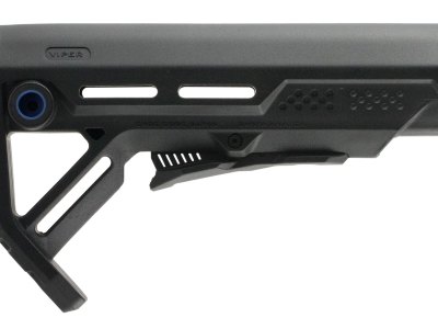 Strike STRIKEESMOD1BKBLU MOD1 Mil-Spec Black with Blue Accent Synthetic for AR-15, M16