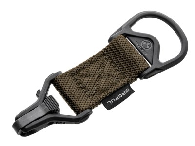 Magpul MAG516-COY MS1/MS3 Sling Adapter made of Steel with Coyote Melonite Finish, Polymer Hardware, Nylon 1.25″ Webbing & Two to One-Point Design for AR-15, M4 & M16