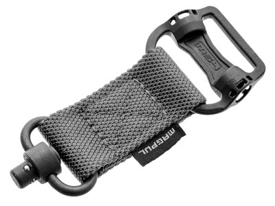 Magpul MAG519-GRY MS1/MS4 Sling Adapter made of Steel with Maganese Phosphate Stealth Gray Finish, Polymer Hardware, Nylon 1.25″ Webbing & Two to One-Point Design for AR-15, M4, M16, AK-Platform & AKM