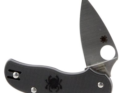 Spyderco C127PBK Urban Lightweight 2.61″ Folding Drop Point Plain N690Co SS Blade Black FRN Handle Includes Pocket Clip