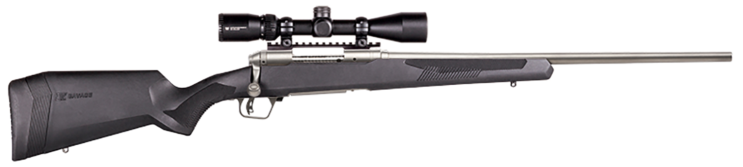 Savage Arms 57345 110 Apex Storm XP 7mm-08 Rem 4+1 20″, Matte Stainless Metal, Synthetic Stock, Vortex Crossfire II 3-9x40mm Scope