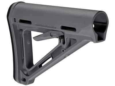 Magpul MAG400-GRY MOE Carbine Stock Stealth Gray Synthetic for AR-15, M16, M4 with Mil-Spec Tube (Tube Not Included)