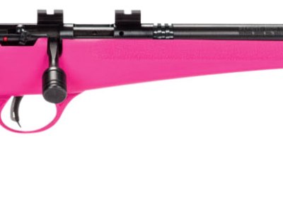 Savage Arms 13835 Rascal FLV-SR Youth 22 LR 1rd 16.12″ Matte Blued Heavy Barrel, Matte Blued Carbon Steel Receiver, Pink Synthetic Stock, Right Hand