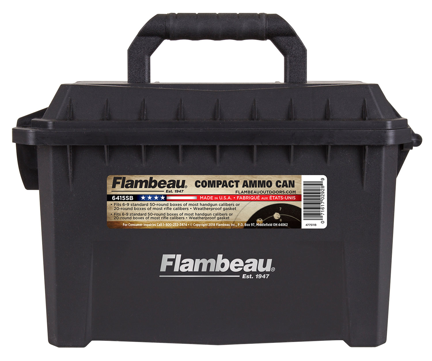 Flambeau 6415SB Compact Ammo Can 223Rem/5.56NATO Black 20rd Boxes