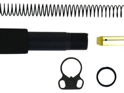 TacFire MAR049B Buffer Tube Kit Mil-Spec AR-15 Black Aluminum AR-Pistol Platform
