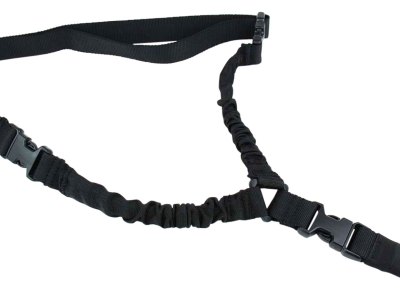 TacFire SL002B One Point Sling Black Nylon 30″-40″ OAL Adjustable Double Bungee Rifle