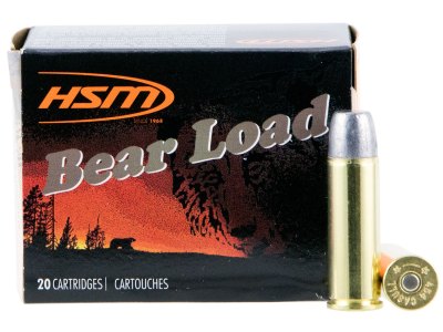 HSM 454C4N20 Bear Load  454 Casull 325 gr Wide Flat Nose 20 Per Box/ 20 Case