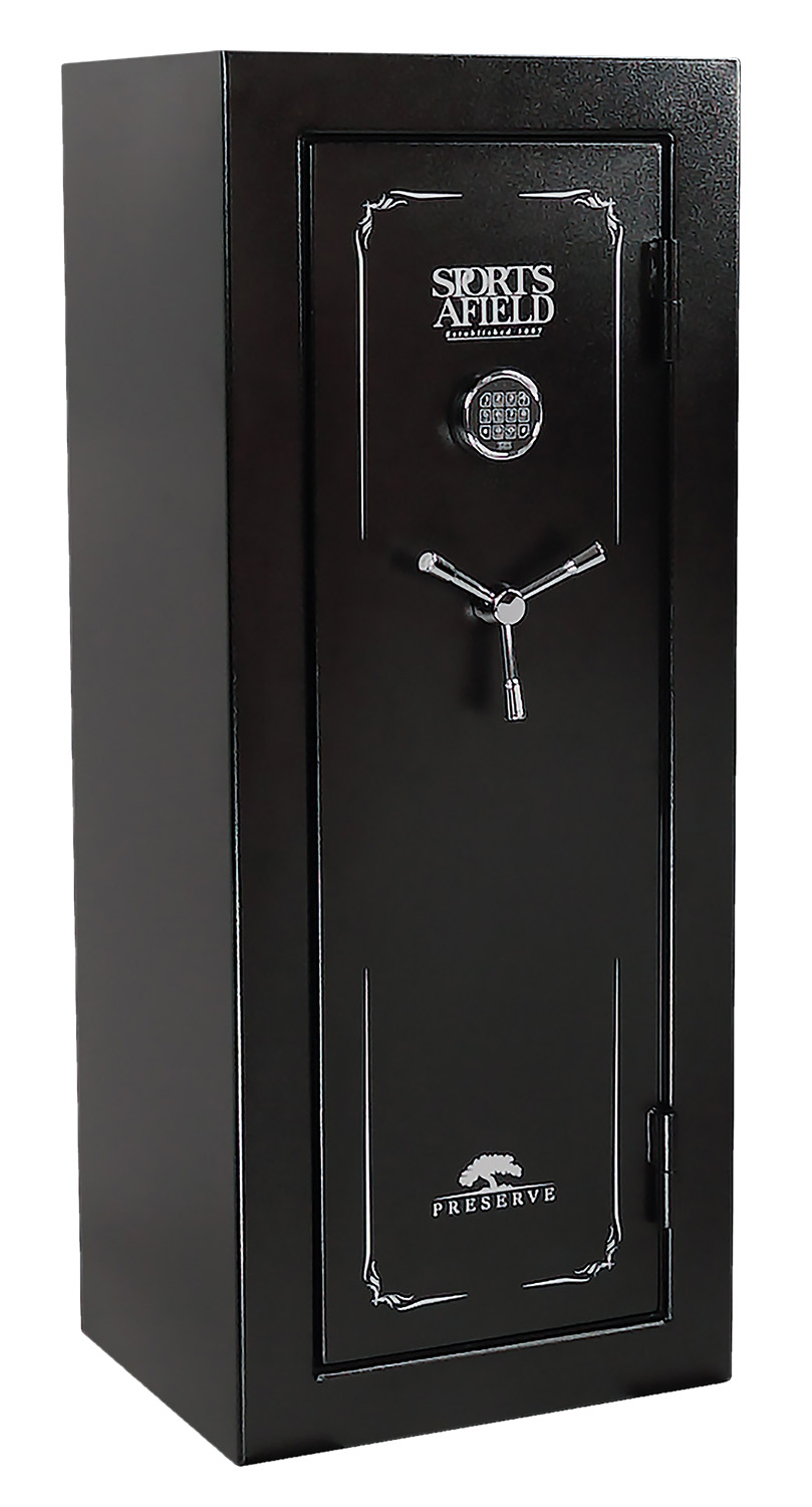 Sports Afield SECSA5924P Preserve SA5924P Electronic Keypad/Key Entry Black Textured Steel Holds 24 + 4 59″ H x 24″ W x 20″ D Fireproof- Yes