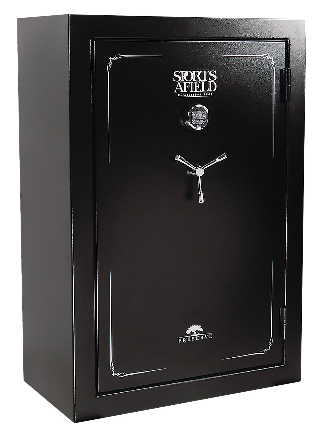Sports Afield SECSA5940P Preserve SA5940P Keypad/Key Entry Black Textured Steel Holds 40 + 8 59″ H x 40″ W x 22″ D Fireproof- Yes