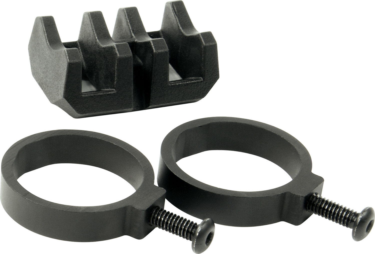 Magpul MAG614-BLK Light Mount V-Block and Rings  Black Anodized Aluminum/Polymer