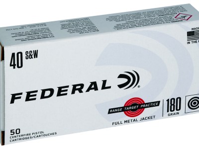 Federal RTP40180 Range & Target  40S&W 180gr Full Metal Jacket 50 Per Box/20 Case
