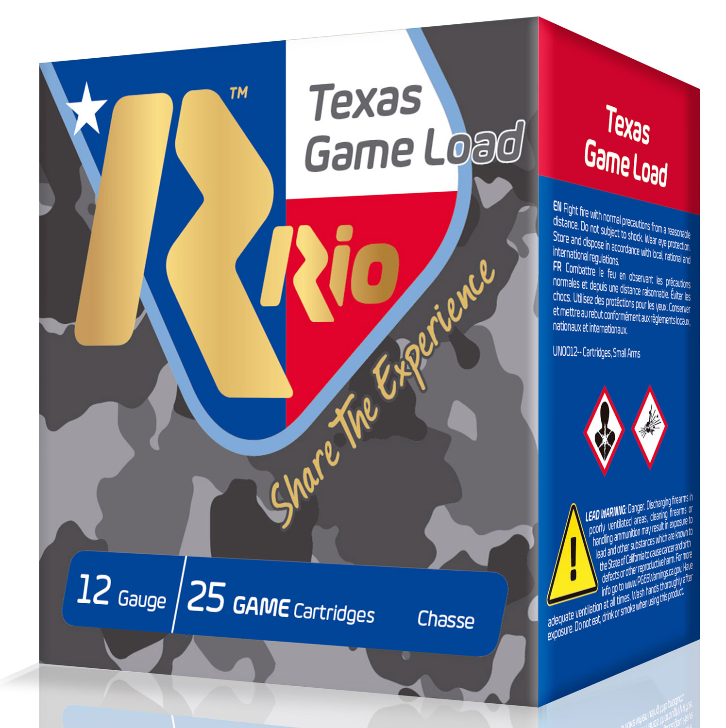 RIO AMMUNITION TG3675TX Top Game Texas Game Load Standard Velocity 12 Gauge 2.75″ 1-1/4 oz 7.5 Shot 25 Bx/ 10 Cs