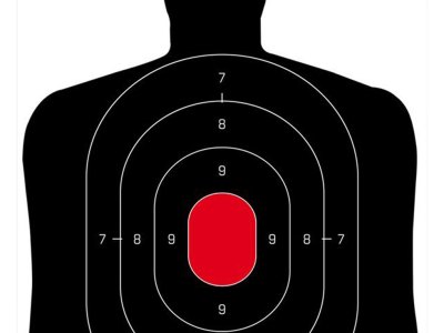 Birchwood Casey 35702 Dirty Bird BC-27 Silhouette Tagboard Hanging Pistol 12″ x 18″ Black/Red 100 Per Pkg
