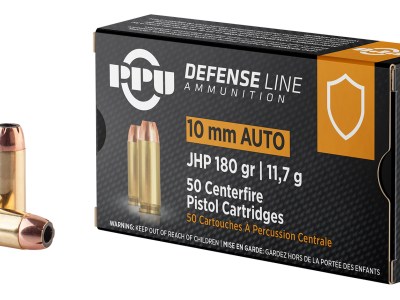 PPU PPD10 Defense  10mmAuto 180gr Jacketed Hollow Point 50 Per Box/10 Case