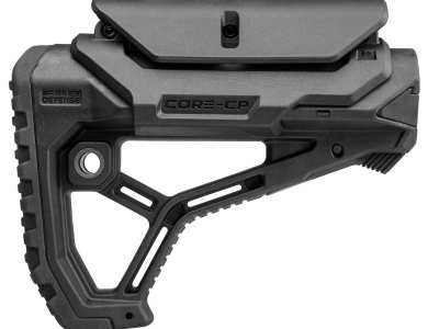 FAB Defense FXGLCORECPB GL-Core  Buttstock for AR-15/ M4 w/Adjustable Cheek-Rest Black Fiberglass Reinforced Polymer