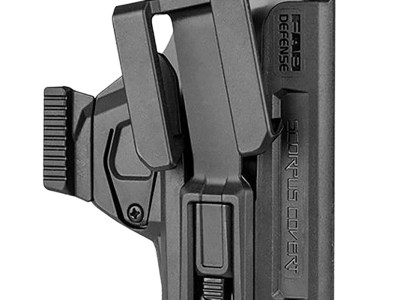 FAB Defense SCCG9B Scorpus Covert  IWB Black Polymer Belt Clip Compatible w/Glock 17/19/23/32 Belt 1.50-1.75″ Wide Right Hand