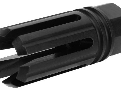 TacFire MZ1005N 6 Prong Flash Hider Black Nitride Steel with 1/2″-28 tpi Threads & 2.22″ OAL for 5.56x45mm NATO AR-Platform