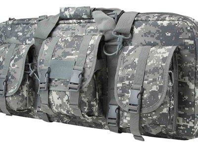 NcStar CVCPD2962D28 VISM Deluxe SubGun Case 28″ Digital Camouflage PVC Fabric w/ Exterior Pockets Zippers & Padding for 2 AR or AK Pistols