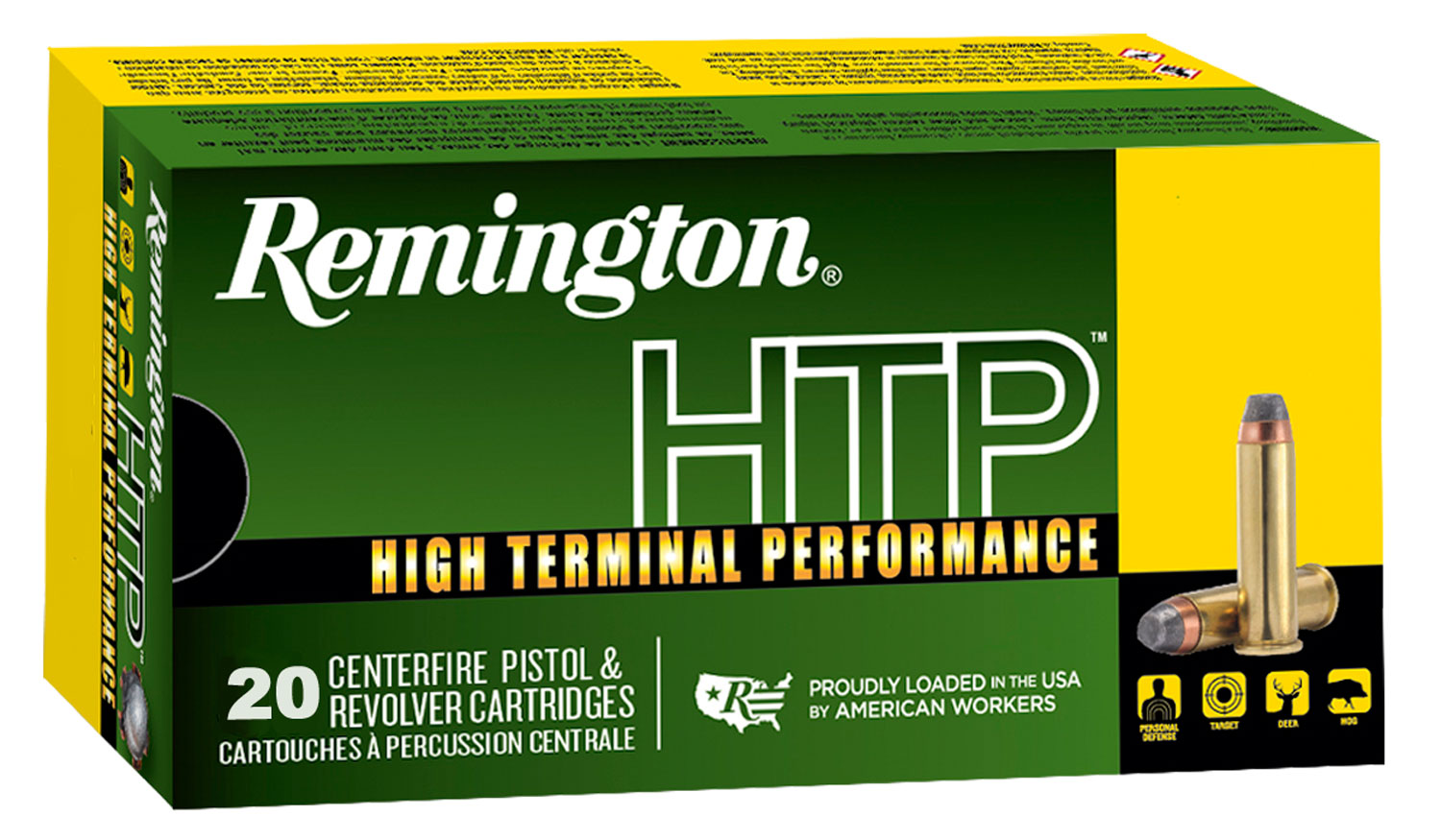 Remington Ammunition 22227 HTP  357Mag 125gr Semi Jacketed Hollow Point 20 Per Box/25 Case