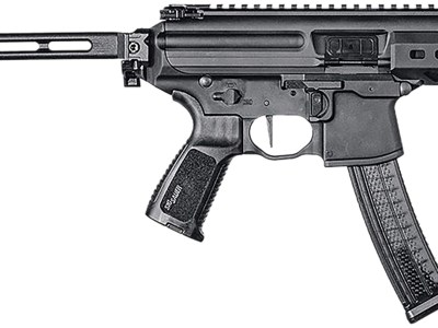 Sig Sauer PMPX4B9 MPX K  9mm Luger Caliber with 4.50″ Barrel, 30+1 Capacity, Black Hard Coat Anodized Metal Finish, Folding Pivoting Contour Brace Stock & Black Polymer Grip Right Hand