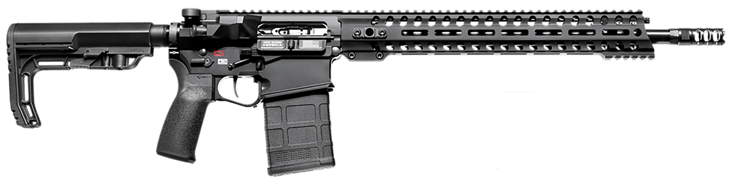 Patriot Ordnance Factory 01581 Revolution  308 Win,7.62x51mm NATO 16.50″ 20+1 Black Hard Coat Anodized 6 Position MFT BMS Minimalist Stock