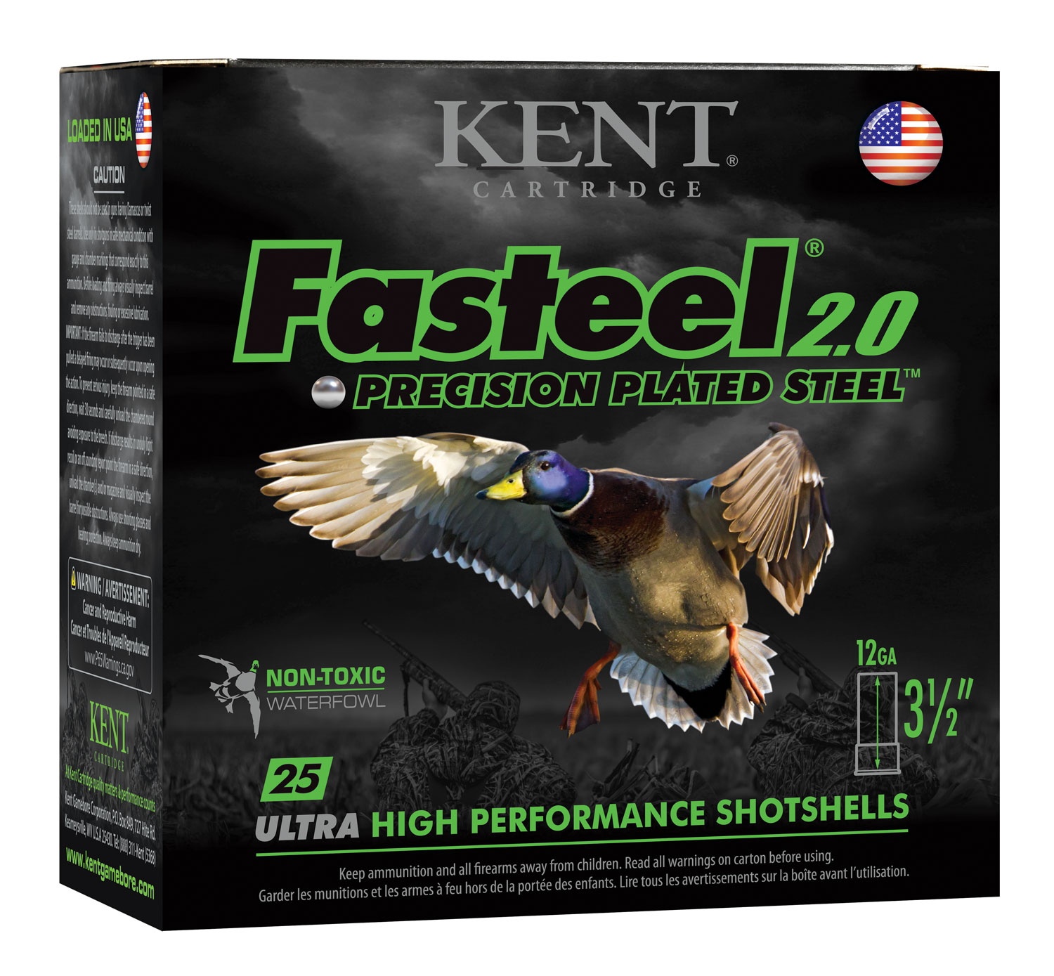 Kent Cartridge K1235FS40BB Fasteel 2.0  12 Gauge 3.50″ 1 3/8 oz BB Shot 25 Per Box/ 10 Case