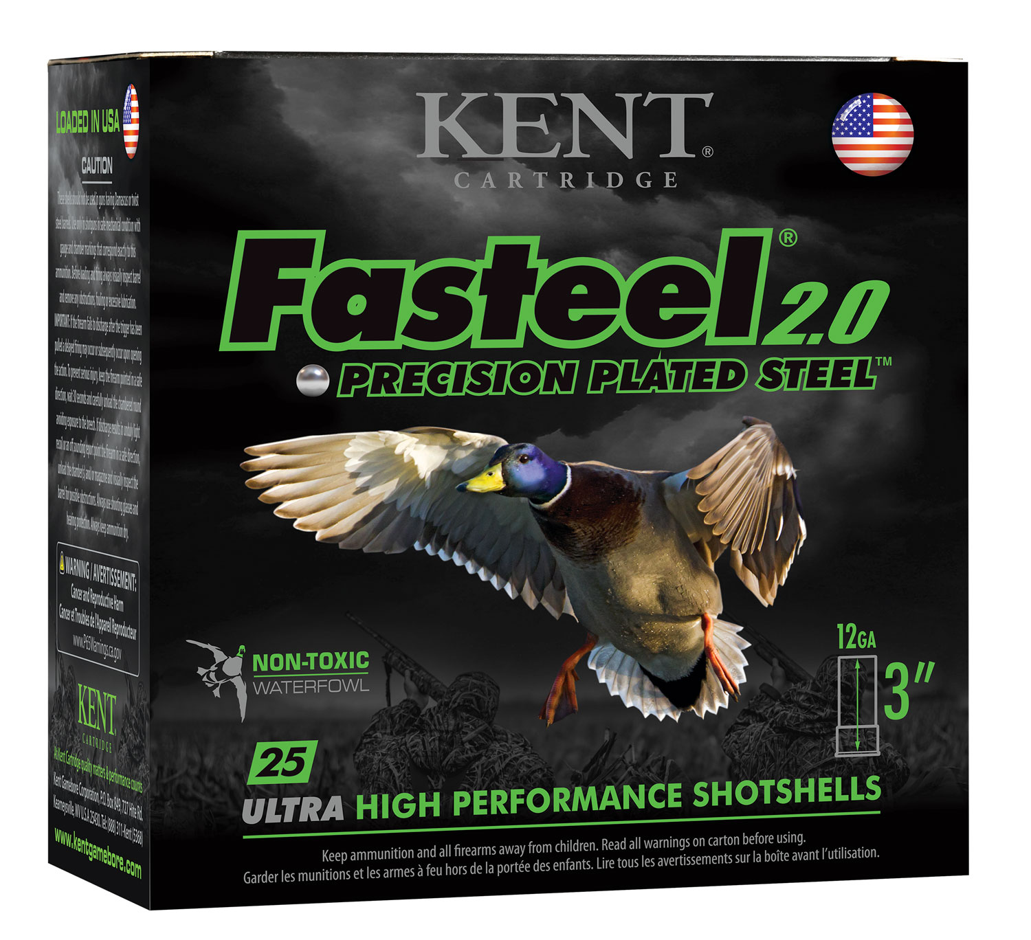 Kent Cartridge K123FS404 Fasteel 2.0  12 Gauge 3″ 1 3/8 oz 4 Shot 25 Per Box/ 10 Case