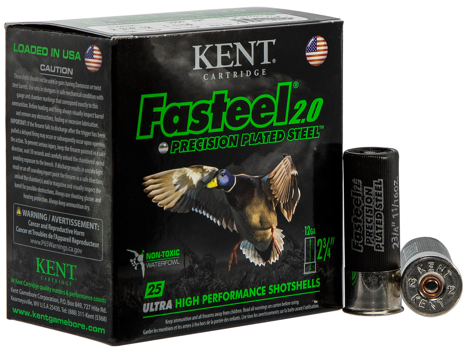 Kent Cartridge K122FS303 Fasteel 2.0  12 Gauge 2.75″ 1 1/16 oz 3 Shot 25 Per Box/ 10 Case