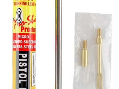 Pro-Shot 1PS87U Micro-Polished Cleaning Rod .27/ .32/ .40/ .44/ .45/ 9mm/ 10mm Cal Pistol #8″-32 Thread 8″ Stainless Steel