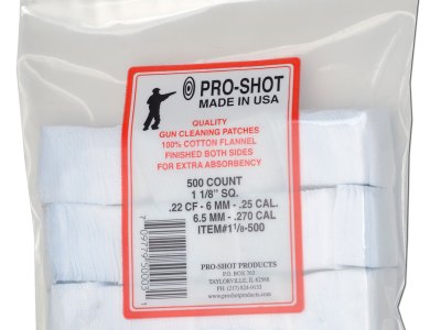 Pro-Shot 118500 Cleaning Patches  .22/ .270 Cal 1.125″ Square Cotton Flannel 500 Pack