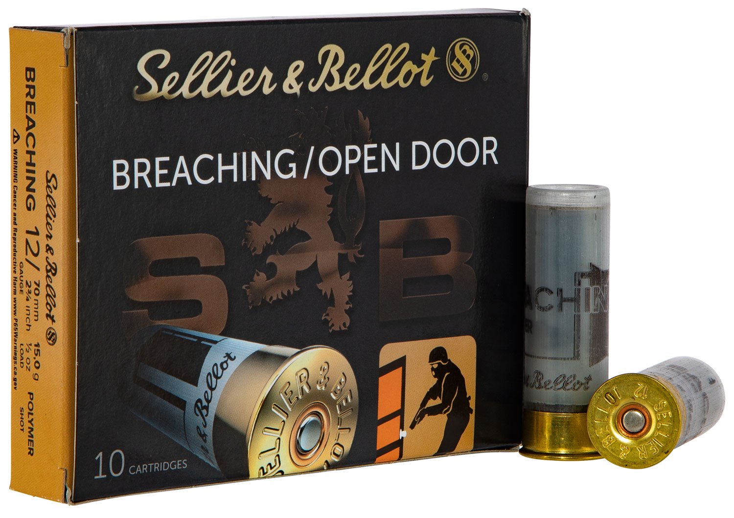 Sellier & Bellot SB12BR Breaching  12Gauge 2.75″ 1/2oz 10 Per Box/25 Case