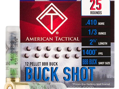 ATI ATIAC410BBB Shotshell  410Gauge 12Pellets BBBShot 25 Per Box/10 Case