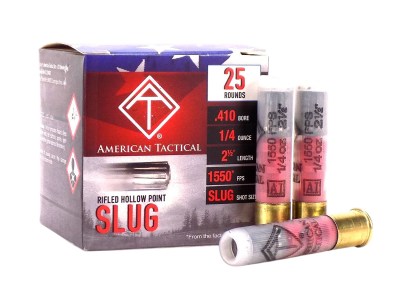 ATI ATIAC410R Shotshell  410Gauge 2.50″ 1/4oz Slug Shot 25 Per Box/10 Case