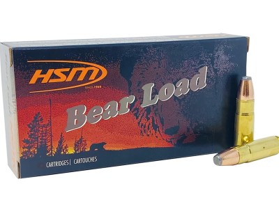 HSM 458SOCOM1N Bear Load  458 SOCOM 350 gr Jacketed Flat Point 20 Per Box/ 25 Case