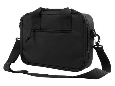 NcStar CPDX2971B VISM Double Pistol Range Bag w/ Mag Pouches Loop Fasteners Zippers Padding & Black Finish