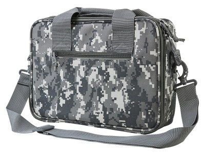 NcStar CPDX2971D VISM Double Pistol Range Bag w/ Mag Pouches Loop Fasteners Zippers Padding & Digital Camouflage Finish