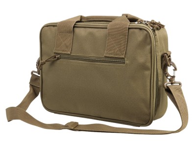 NcStar CPDX2971T VISM Double Pistol Range Bag w/ Mag Pouches Loop Fasteners Zippers Padding & Tan Finish