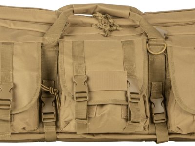 NcStar CVDC2946T36 VISM Double Carbine Case Tan PVC Nylon w/ Foam Padding Lockable Zippers Pockets & MOLLE Webbing