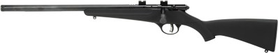 Savage Arms 13841 Rascal FLV-SR Youth 22 LR 1rd 16.12″ Matte Blued Heavy Barrel, Matte Blued Carbon Steel Receiver, Black Synthetic Stock, Left Hand