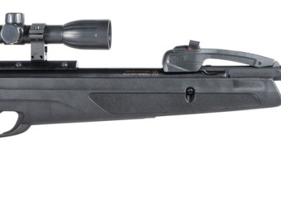 Gamo 6110068754 Swarm Whisper Gas Piston 177 10 Shot Fluted Polymer Jacketed Rifled Steel Barrel w/Whisper Noise Dampening, Non-Slip Textured All Weather Stock & Forearm Includes Gamo 4x32mm Scope